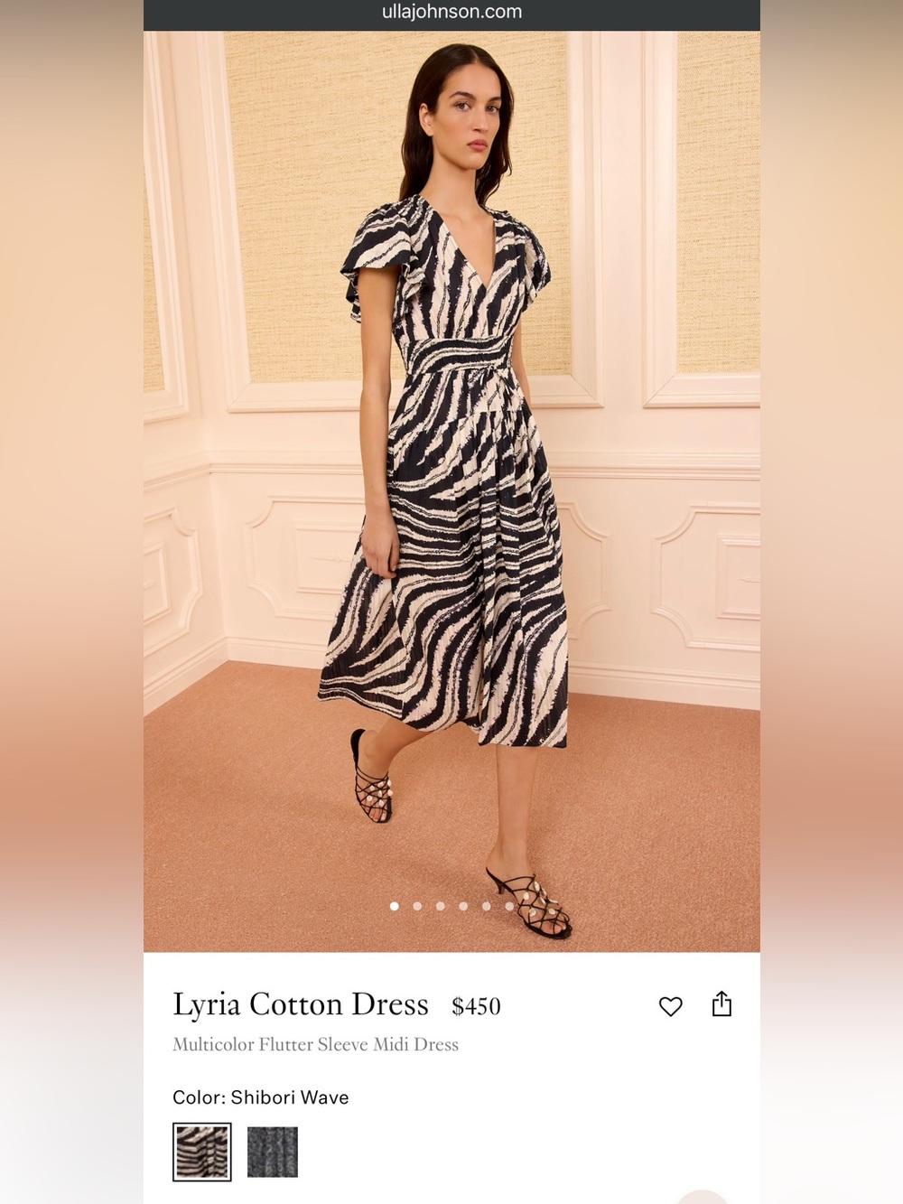 Ulla Johnson Lyria dress in Shibori Wave, size 6 - Picture 7 of 12